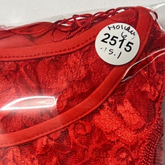 Z&X Red Latin Dance Dress With Fringe Lace Dress Size M - Picture 15 of 15